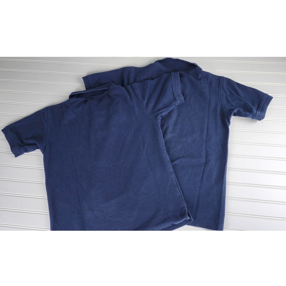 French Toast Polo Shirts Kids XL 14/16 Blue Boys Short Sleeve Polo Shirts 2 pack - Picture 2 of 4
